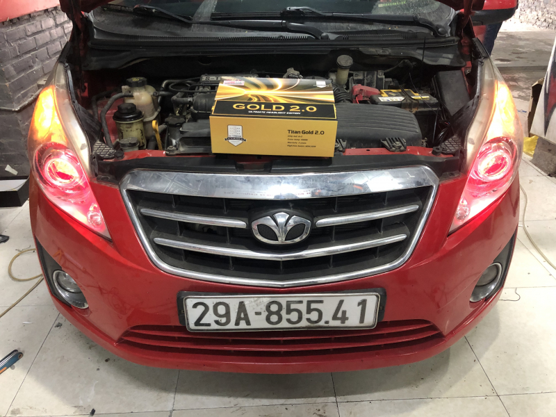 Độ đèn nâng cấp ánh sáng Nâng cấp ánh sáng bi Titan Gold 2.0 cho xe Daewoo Matit 